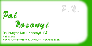 pal mosonyi business card