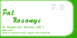 pal mosonyi business card